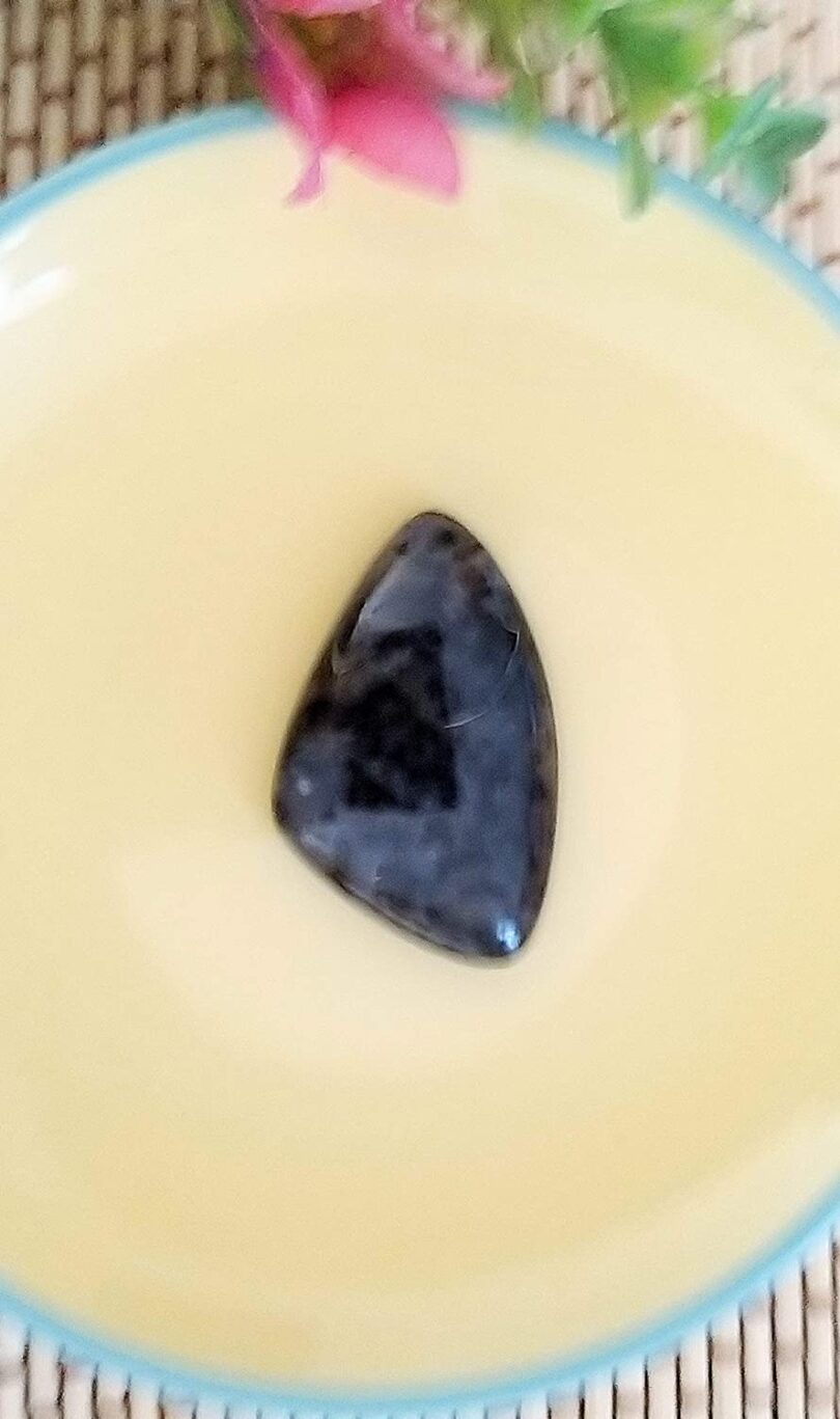 Black obsidian Crystal Cabochon | 25mm Black Obsidian Pocket Palmstone | Natural Crystal Energy Cabochon | Healing Worry Stone | Meditation | Gift Energy Palmstone - Image 2