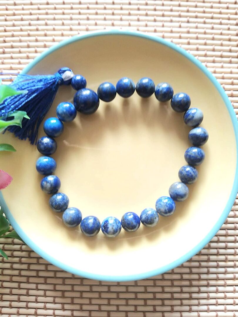 Lapis Lazuli Crystal Bracelet | Natural Lapis Lazuli Bracelet | Crystal Bracelet | Healing Crystal | Meditation | Gift Crystal Bracelet - Image 3