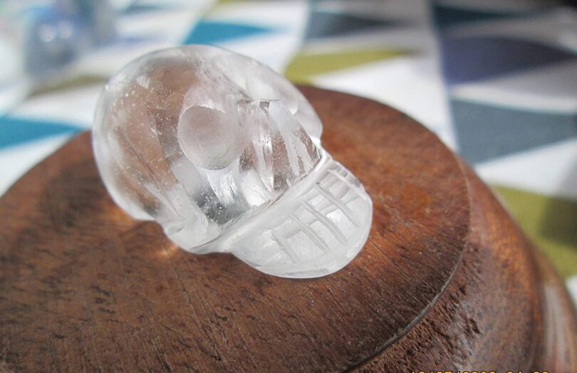 Clear Quartz Crystal Skull | 30mm Crystal Skull | Crystal Skull Halloween Decoration | Clear Quartz Skull Gift | Gift Skull Carving - Image 4