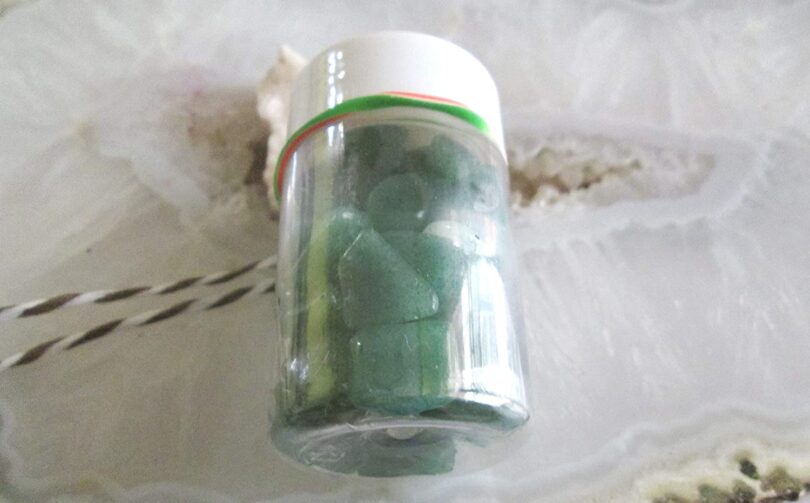 Green Aventurine Crystal chip bottle | 50 Gms. Natural Gemstone Chips | Manifestation Crystals Bottle | Crystal Chip healing bottle | Reiki Stone Chips | DIY CrystalL Chips - Image 3