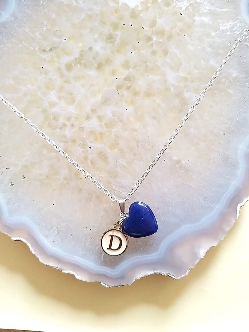 Initial - D - Necklace with Crystal Pendant | Stunning Personalised Necklace | Crystal Pendant with Inital -18"- Chain Necklace | Gift Personalised Necklace | Gift for Her