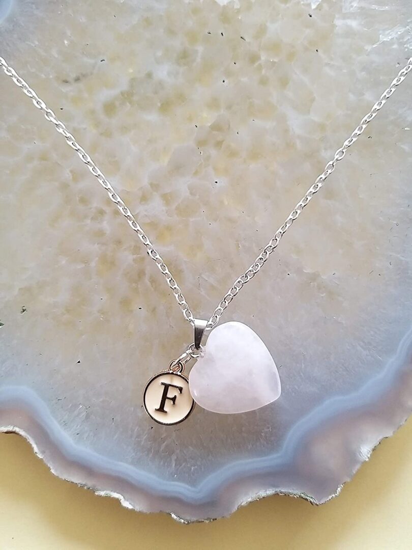 Initial - F - Necklace with Crystal Pendant | Stunning Personalised Necklace | Crystal Pendant with Inital -18"- Chain Necklace | Gift Personalised Necklace | Gift for Her - Image 3