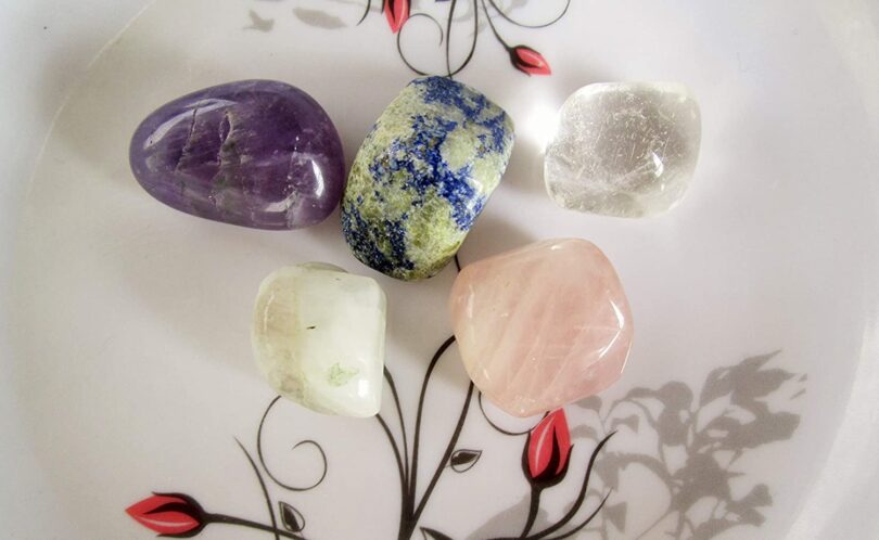 Manifestation Set | Sweet Dreams and Good Mood Crystals Set | Crystals Of Sleep and Mood |5 Lovely Crystals in Gift Packing | Crystal Info Card - Image 3