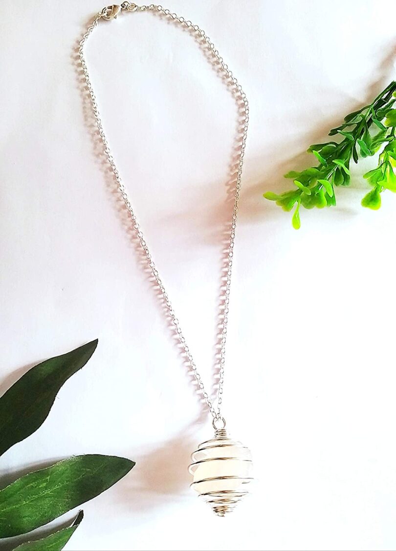 Clear Quartz Crystal Necklace | Clear quartz Pendant Necklace | Healing Stone | Meditation | Gift Clear Quartz Crystal Necklace