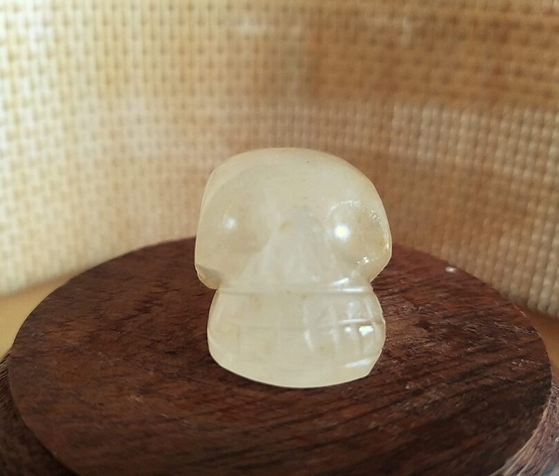 Citrine Crystal Skull | 30mm Crystal Skull | Crystal Skull Halloween Decoration | Citrine Skull Gift | Gift Skull Carving - Image 3