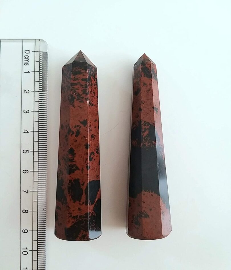 Mahogany Obsidian Crystal Point | 90mm Large Mahogany Obsidian Tower | Crystal Energy Healing Wand | Meditation|Gift Obsidian Energy Point - Image 5