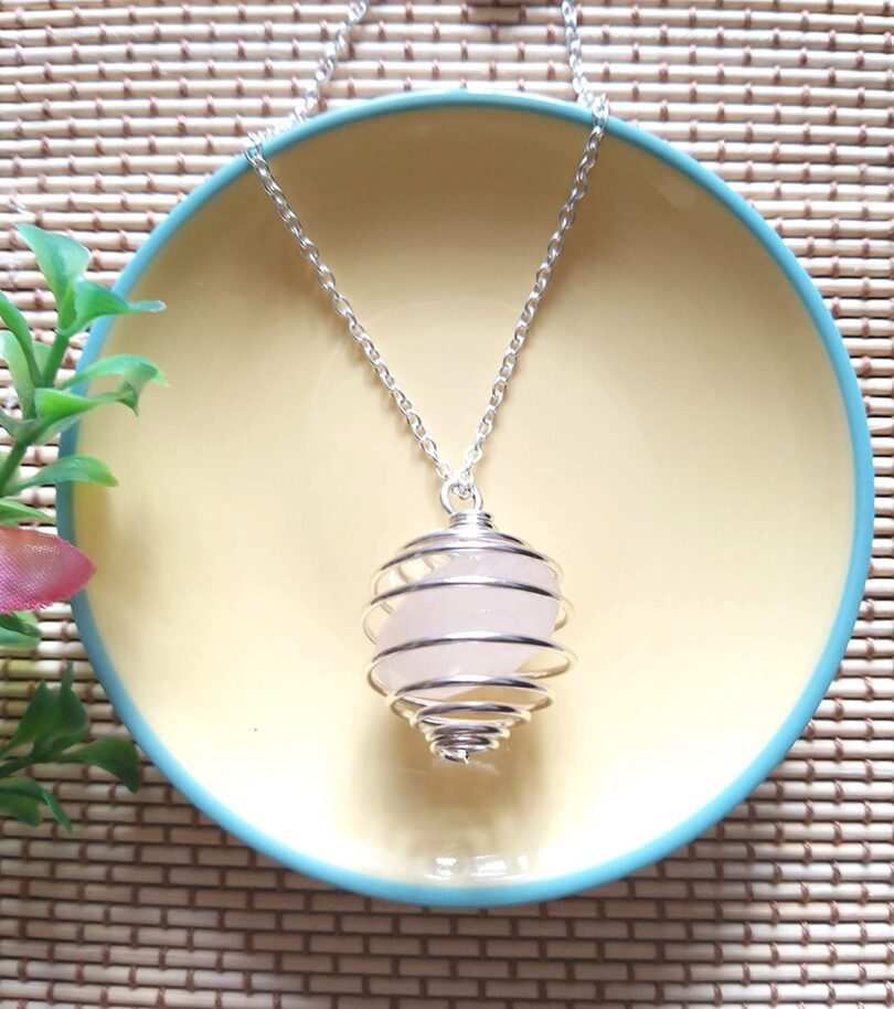 Clear Quartz Crystal Necklace | Clear quartz Pendant Necklace | Healing Stone | Meditation | Gift Clear Quartz Crystal Necklace - Image 2