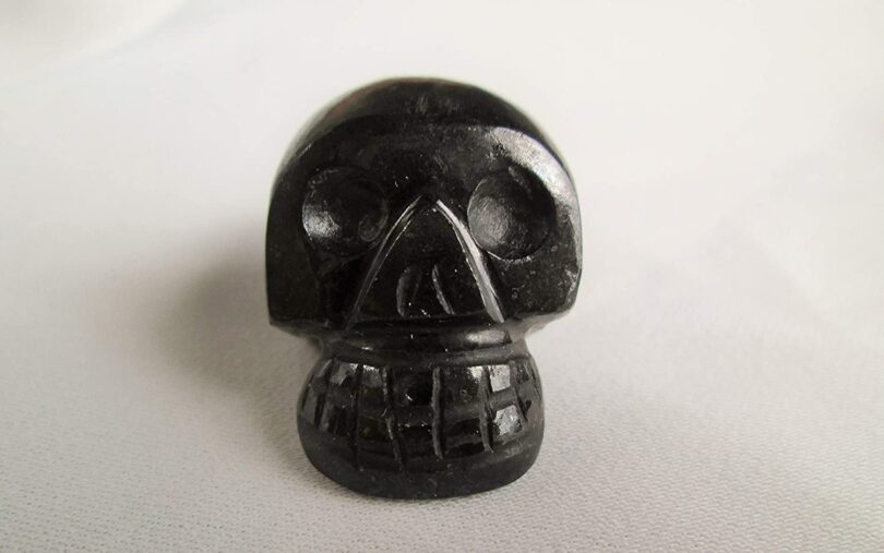 Black Onyx Crystal Skull | 30mm Crystal Skull | Crystal Skull Halloween Decoration | Black Onyx Skull Gift | Gift Skull Carving - Image 6