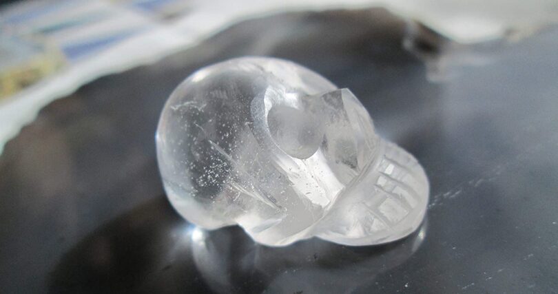 Clear Quartz Crystal Skull | 30mm Crystal Skull | Crystal Skull Halloween Decoration | Clear Quartz Skull Gift | Gift Skull Carving - Image 2