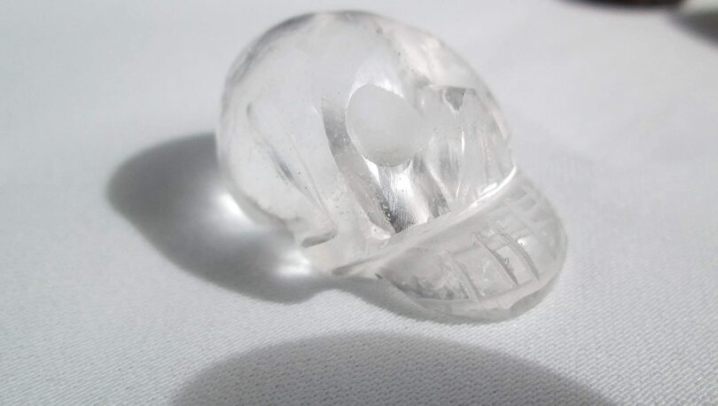 Clear Quartz Crystal Skull | 30mm Crystal Skull | Crystal Skull Halloween Decoration | Clear Quartz Skull Gift | Gift Skull Carving