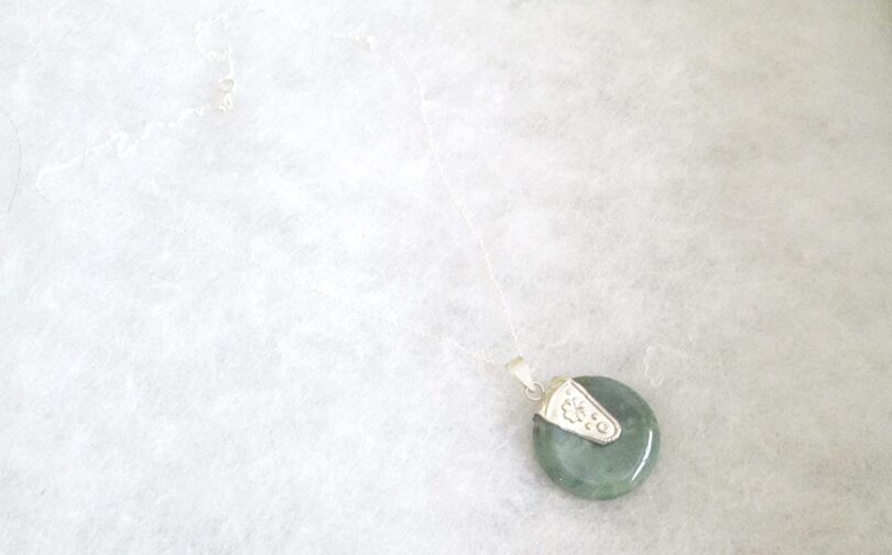 Green Onyx Sterling Silver Donut Pendant Necklace | Stunning Green Onyx 92.5 Silver Pendant | 18"Genuine 925 Sterling Silver Chain | Gifts for Her - Image 7