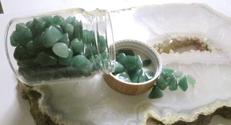 Green Aventurine Crystal chip bottle | 50 Gms. Natural Gemstone Chips | Manifestation Crystals Bottle | Crystal Chip healing bottle | Reiki Stone Chips | DIY CrystalL Chips - Image 2