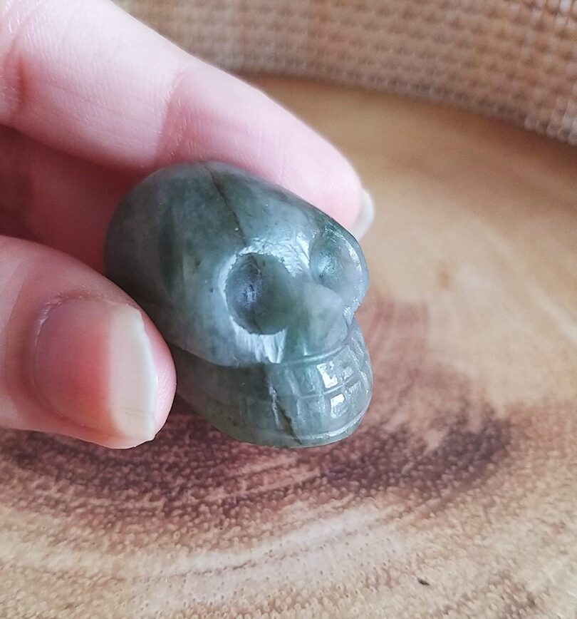 Green Fluorite Crystal Skull | 30mm Crystal Skull | Crystal Skull Halloween Decoration | Green Fluorite Skull Gift | Gift Skull Carving - Image 3