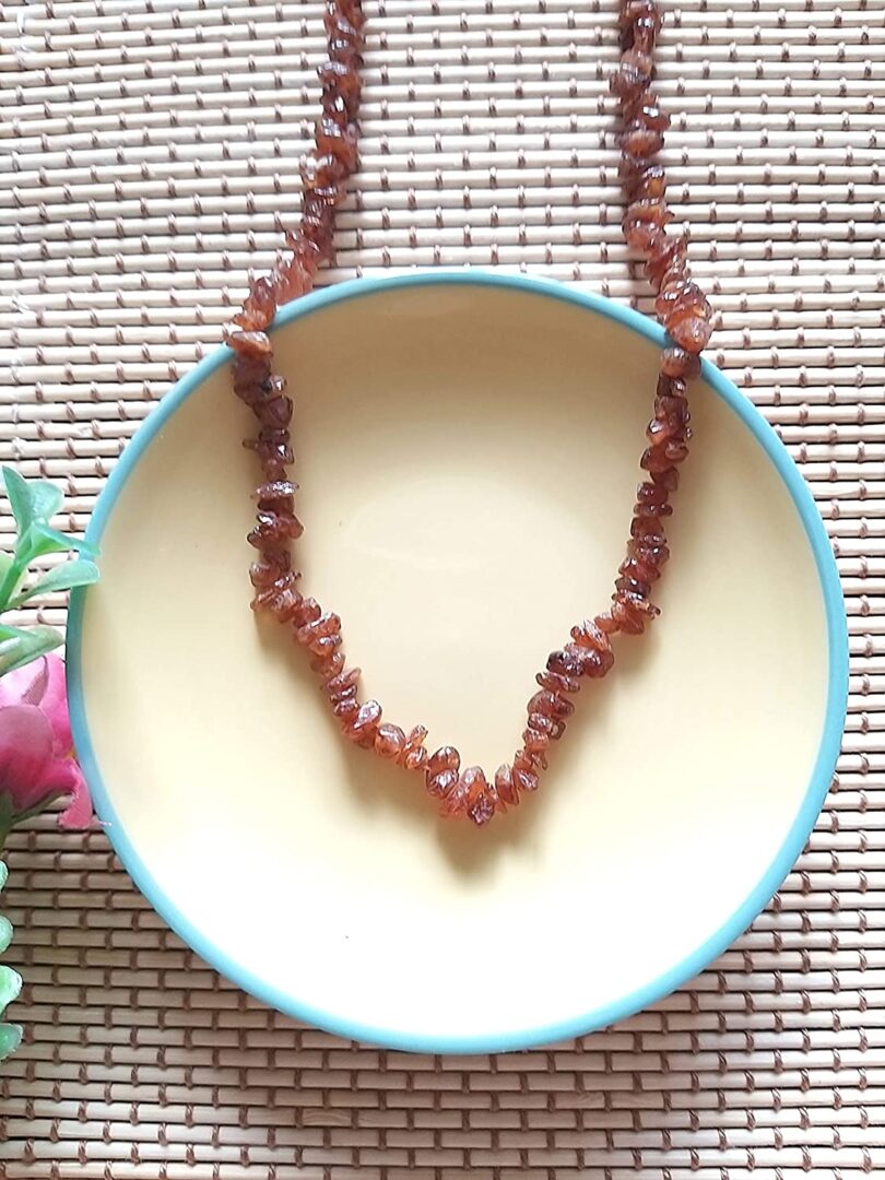 Hessonite Crystal Necklace | Natural Hessonite Gemstone Necklace | Healing Stone | Meditation | Gift Hessonite Crystal Energy Necklace - Image 2