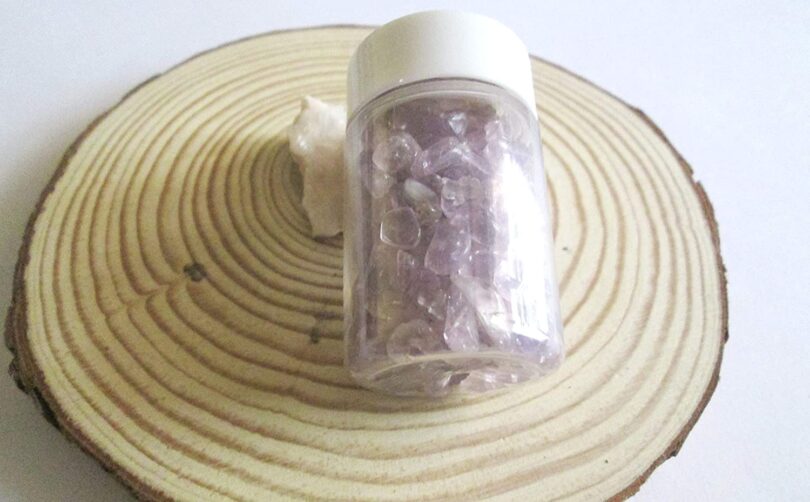 Amethyst Crystal chip bottle | 50 Gms. Natural Gemstone Chips | Manifestation Crystals Bottle | Crystal Chip healing bottle | Reiki Stone Chips | DIY CrystalL Chips - Image 3