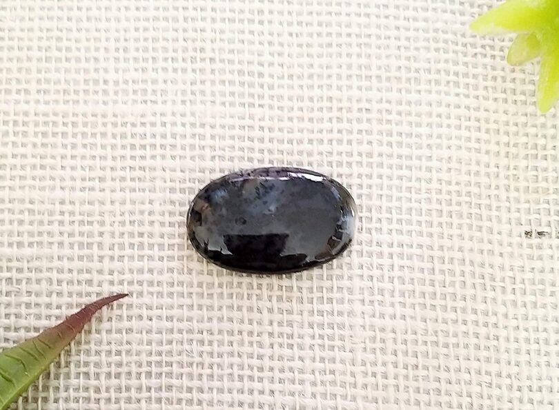 Black obsidian Crystal Cabochon | 35mm Blaxk Obsidian Pocket Palmstone | Natural Crystal Energy Cabochon | Healing Worry Stone | Meditation | Gift Energy Palmstone - Image 3