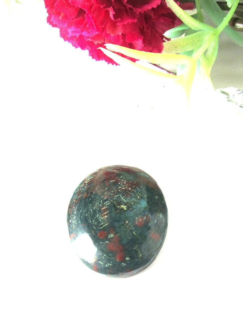 Bloodstone Worry Thumb Stone | Natural Bloodsrone Crystal | Healing Crystals Energy Gift | Meditation | Soothing Thumbstone | Stress reliever - Image 2