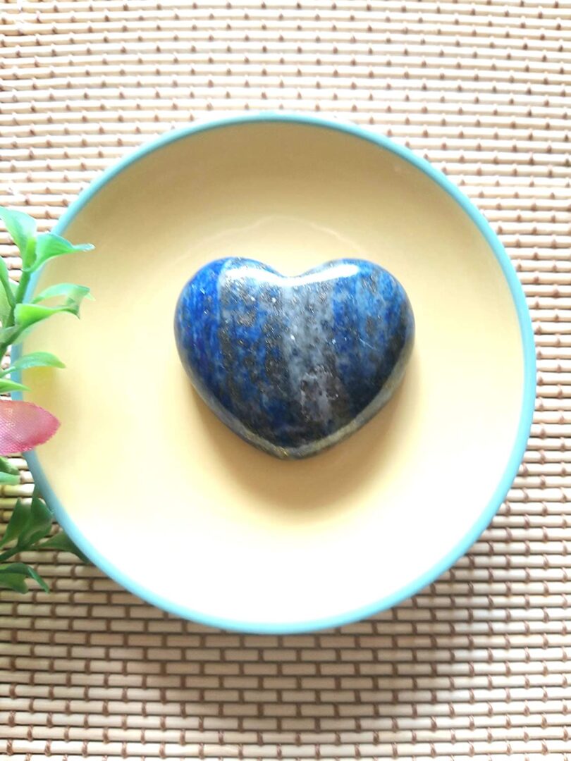 Lapis Lazuli Crystal Heart | Natural Lapis Lazuli Heart | 50mm Crystal Heart | Healing Crystal | Meditation | Gift Crystal Heart - Image 2