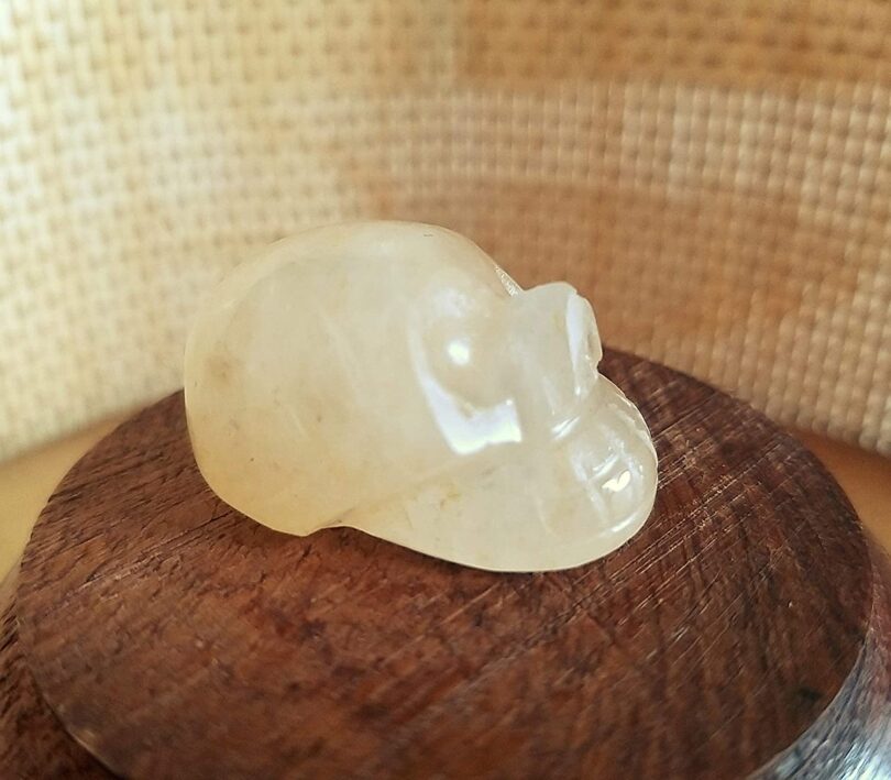 Citrine Crystal Skull | 30mm Crystal Skull | Crystal Skull Halloween Decoration | Citrine Skull Gift | Gift Skull Carving