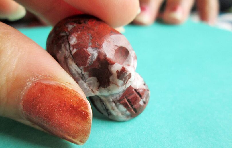 Red Jasper Crystal Skull | 30mm Crystal Skull | Crystal Skull Halloween Decoration | Red Jasper Skull Gift | Gift Skull Carving - Image 4