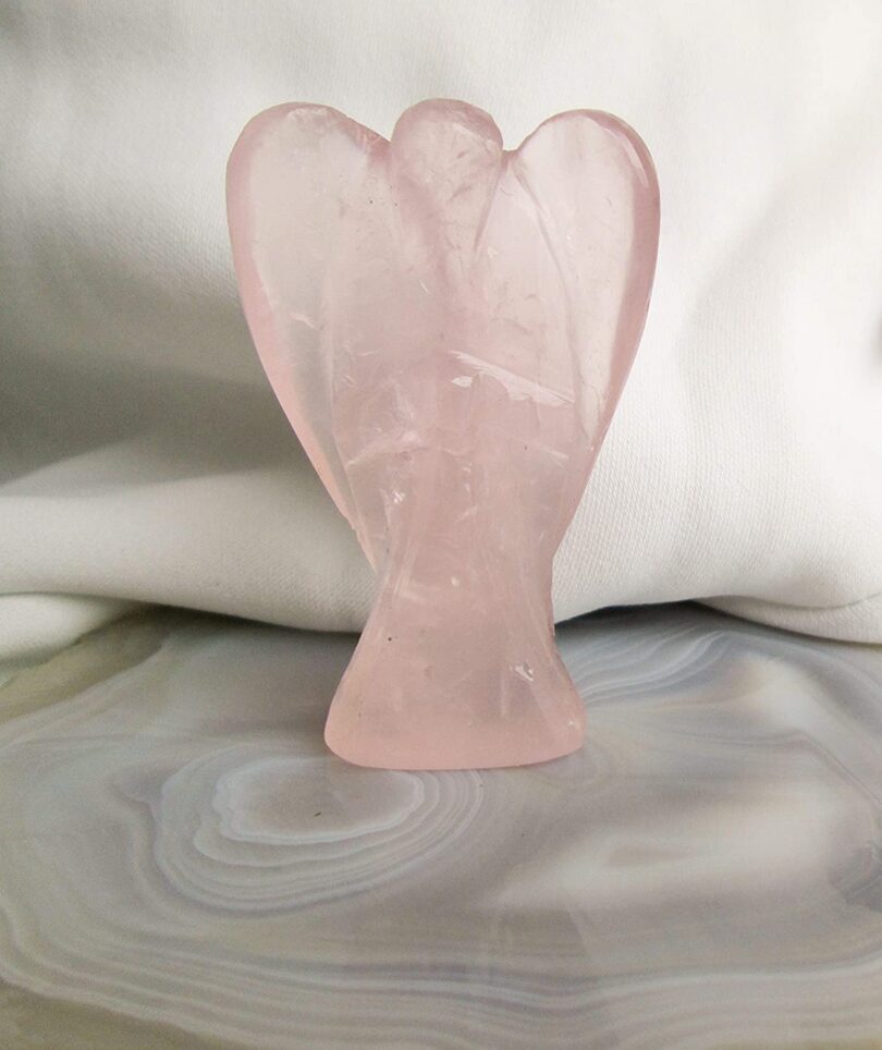 Rose Quartz Crystal Angel | Rose Quartz Crystal Energy Angel | 50mm Crystal Angel | Healing Crystal | Gift Energy Angel - Image 4