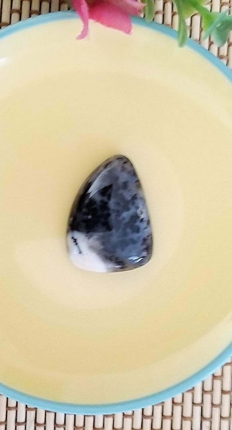 Black obsidian Crystal Cabochon | 25mm Blaxk Obsidian Pocket Palmstone | Natural Crystal Energy Cabochon | Healing Worry Stone | Meditation | Gift Energy Palmstone - Image 2