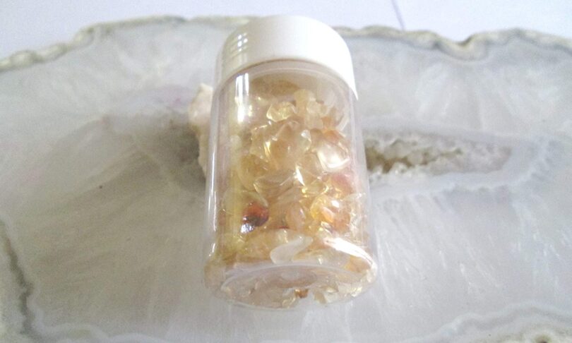 Citrine Crystal chip bottle | 50 Gms. Natural Gemstone Chips | Manifestation Crystals Bottle | Crystal Chip healing bottle | Reiki Stone Chips | DIY CrystalL Chips - Image 5