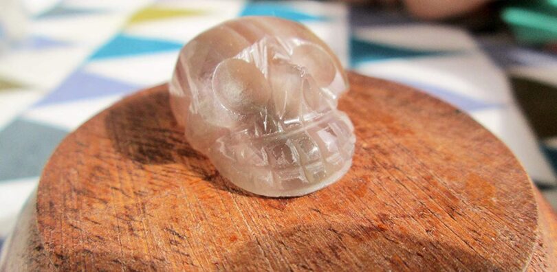 Fluorite Crystal Skull | 30mm Crystal Skull | Crystal Skull Halloween Decoration | Fluorite Skull Gift | Gift Skull Carving - Image 5