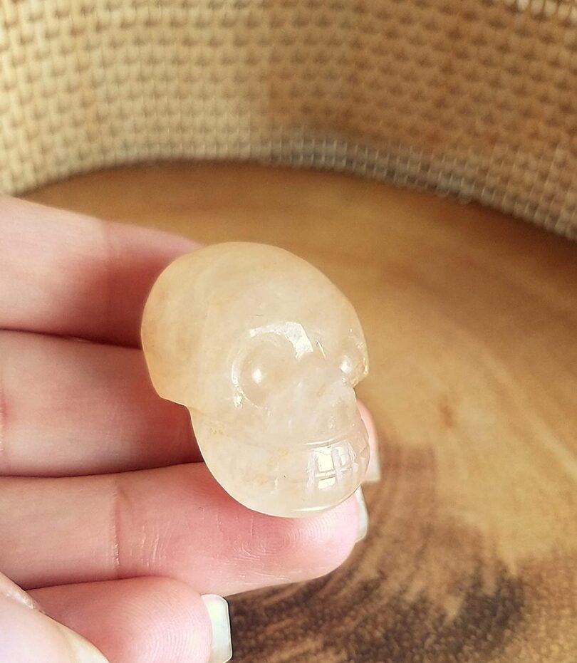 Citrine Crystal Skull | 30mm Crystal Skull | Crystal Skull Halloween Decoration | Citrine Skull Gift | Gift Skull Carving - Image 2