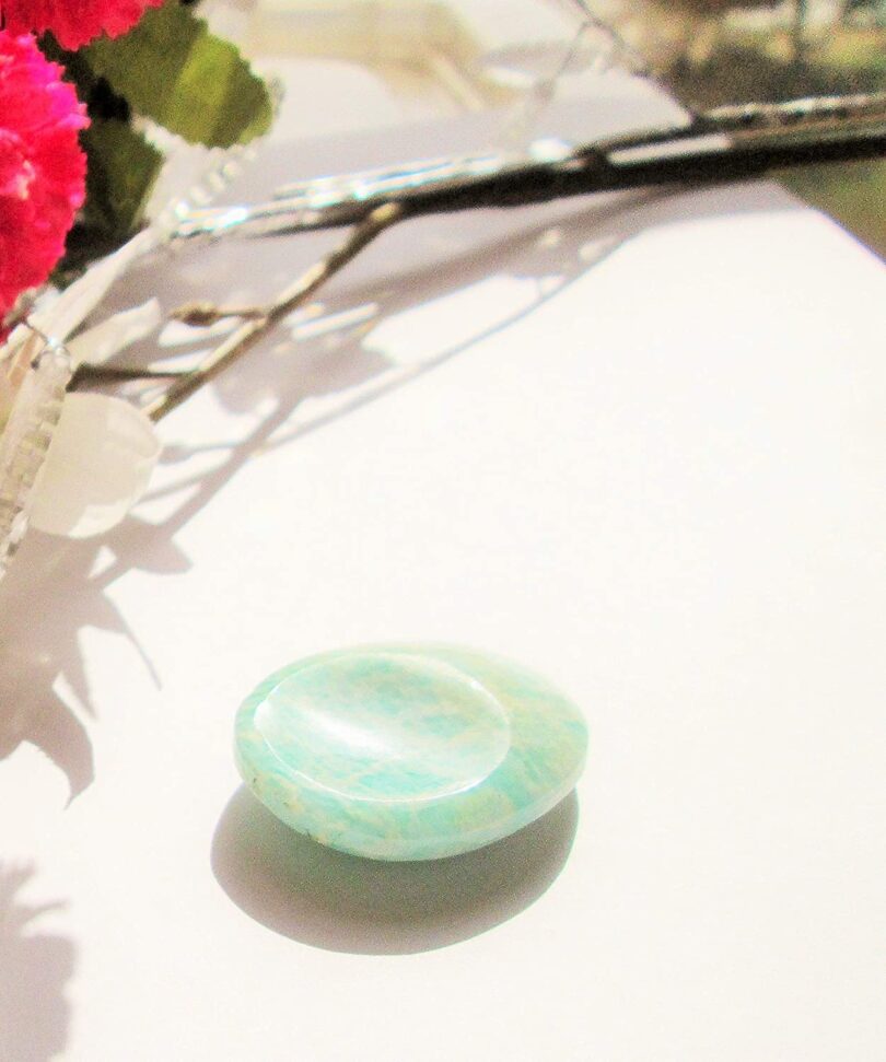 Amazonite Worry Thumb Stone | Natural Amazonite Crystal | Healing Crystals Gift | Meditation Gift | Amazonite | Crystals Thumbstone | Stress reliever - Image 2