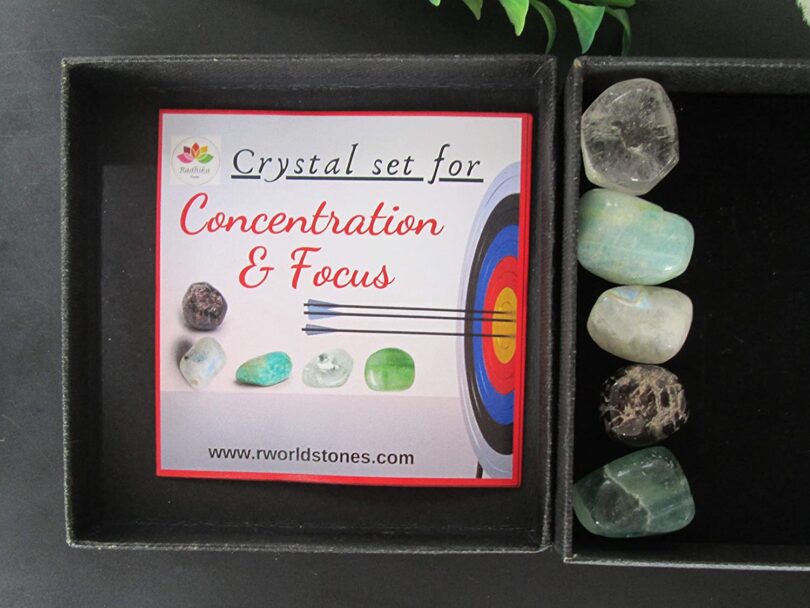 Manifestation Crystal Set | Concentration & Focus Crystal Set | Crystals To Gain Concentraion and Focus | 5 Lovely Crystals in Gift Packing - Image 4