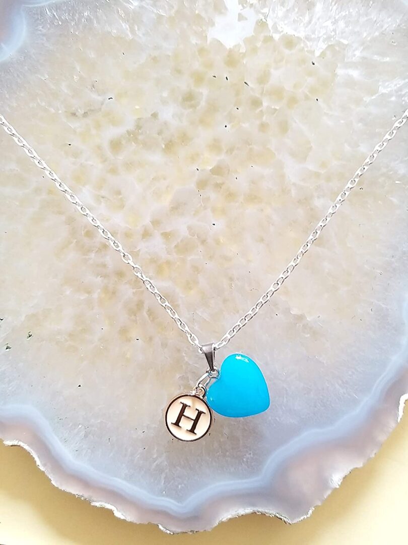 Initial - H - Necklace with Crystal Pendant | Stunning Personalised Necklace | Crystal Pendant with Inital -18"- Chain Necklace | Gift Personalised Necklace | Gift for Her