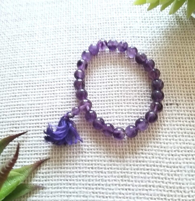 Amethyst Crystal Bracelet | Natural Amethyst Bracelet | Healing Stone | Meditation | Gift Amethyst Crystal Energy Bracelet