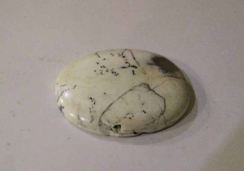 Dendritic Opal Crystal Cabochon | 40mm Dendritic Opal Pocket Palmstone | Natural Crystal Energy Cabochon | Healing Worry Stone | Meditation | Gift Energy Palmstone - Image 2