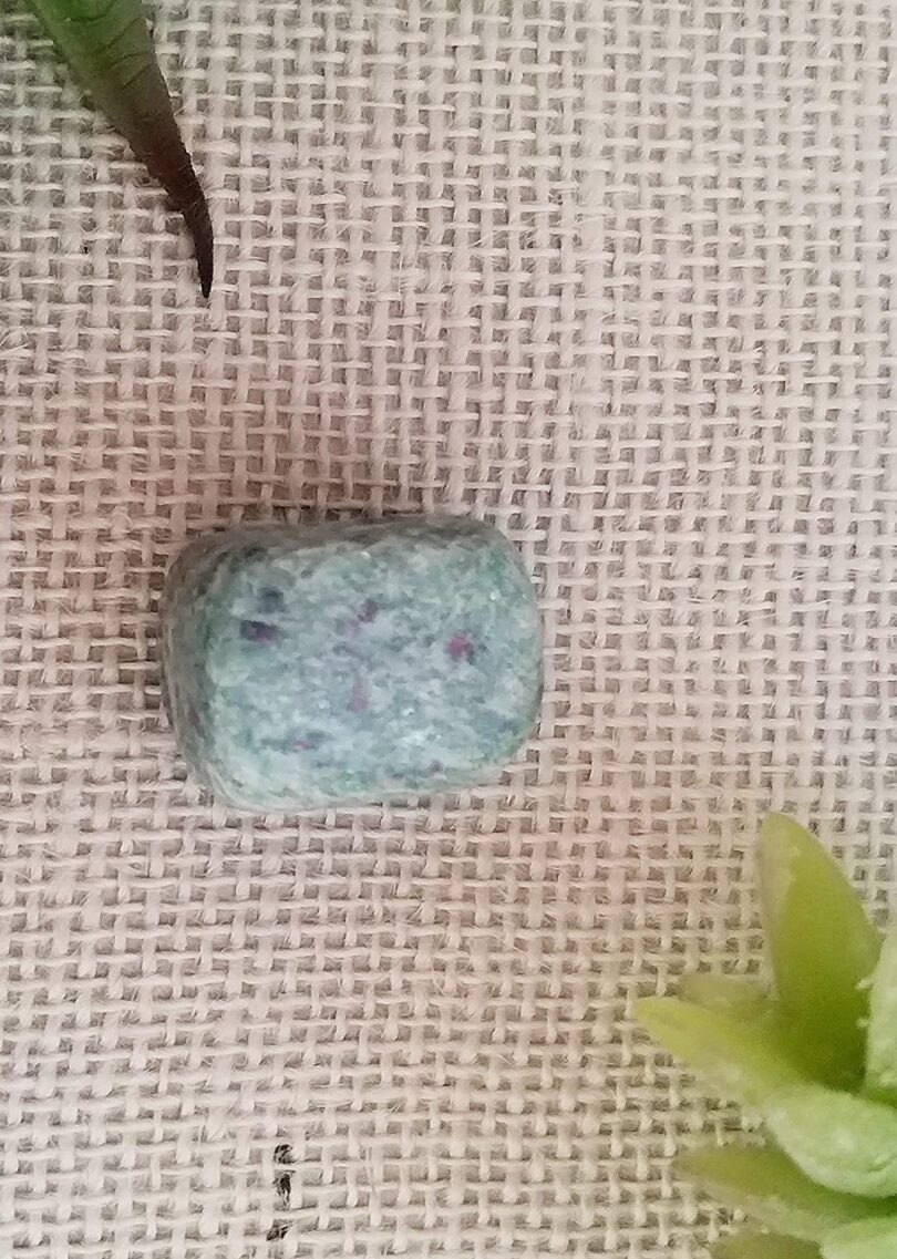 Ruby Fuscite Crystal Cabochon | 30mm Ruby Fuscite Pocket Palmstone | Natural Crystal Energy Cabochon | Healing Worry Stone | Meditation | Gift Energy Palmstone - Image 2