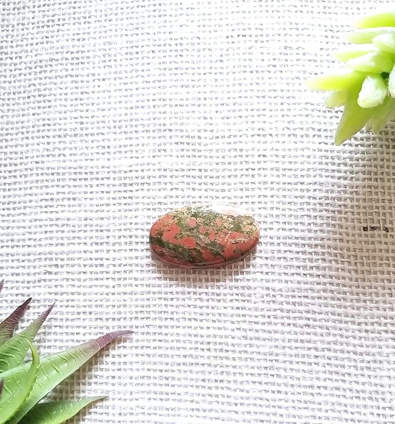 Unakite Crystal Cabochon | 30mm Crystal Cabochon | Natural Unakite Crystal Energy | Negative Energy Potection | Gift Unakite Crystal Cabochon - Image 3