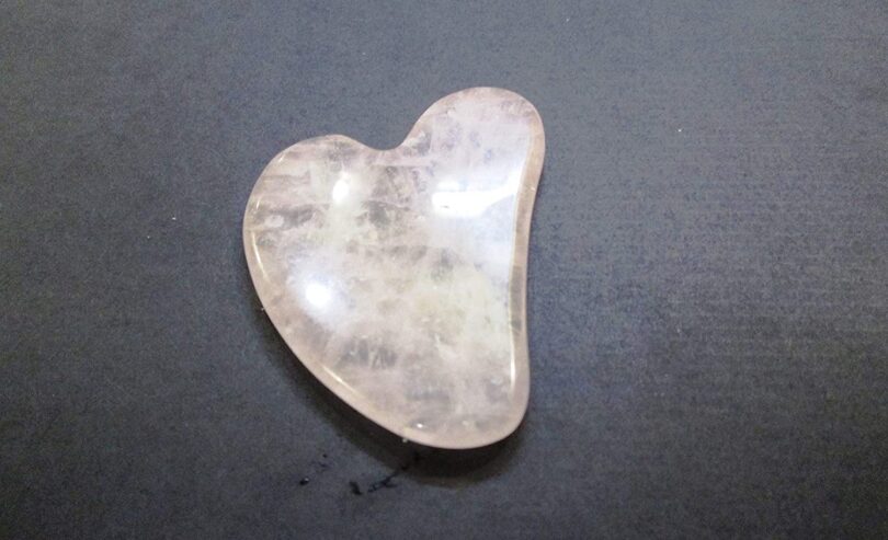 Rose Quartz Gua Sha Massage Tool | 75mm Crystal Massage Plate |Handmade Natural Crystal Gua Sha Board|Gift Rose Quartz Crystal Gua Sha Plate - Image 4