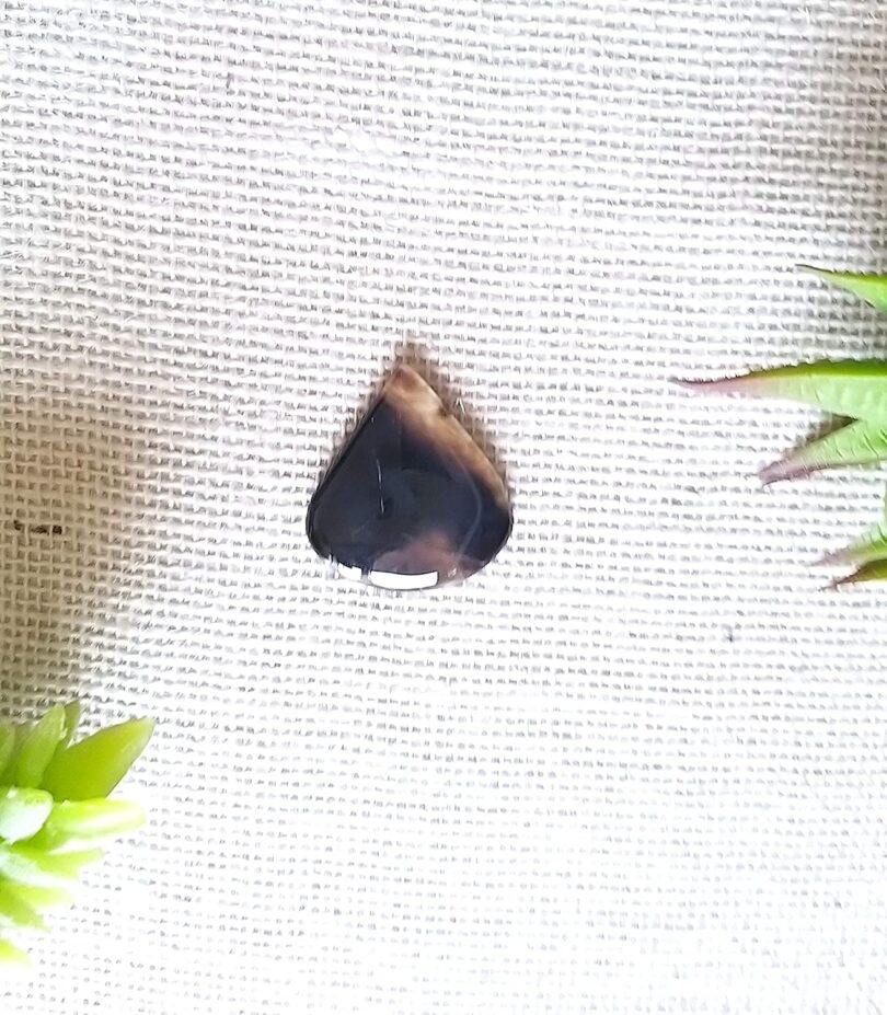 Black Obsidian Crystal Cabochon | 40mm Obsidian Cabochon | Crystal Energy Cabochon | Healing Stone | Meditation Gift Energy Cabochon - Image 3