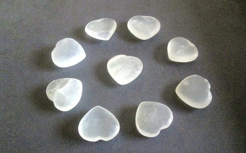 Selenite Crystal Heart | Beautiful Natural Selenite Heart | 35mm Large Crystal Energy Heart | Healing Crystal | Meditation | Gift Selenite Heart - Image 6