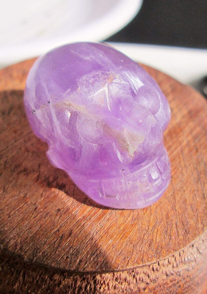 Amethyst Crystal Skull | 30mm Crystal Skull | Crystal Skull Halloween Decoration | Amethyst Skull Gift | Gift Skull Carving - Image 6