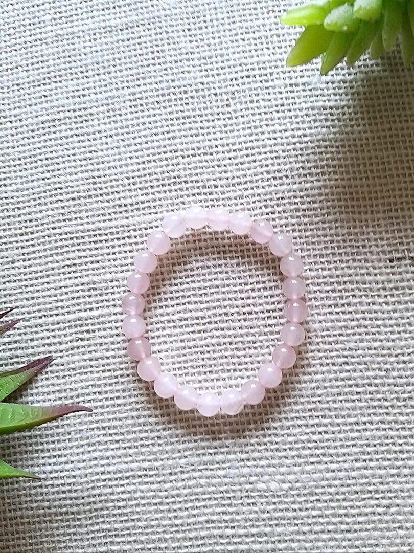 Rose Quartz Crystal Bracelet | Natural Rose Quartz Bracelet | Healing Stone | Meditation | Gift Rose Quartz Crystal Bracelet | Gift for Her - Image 3