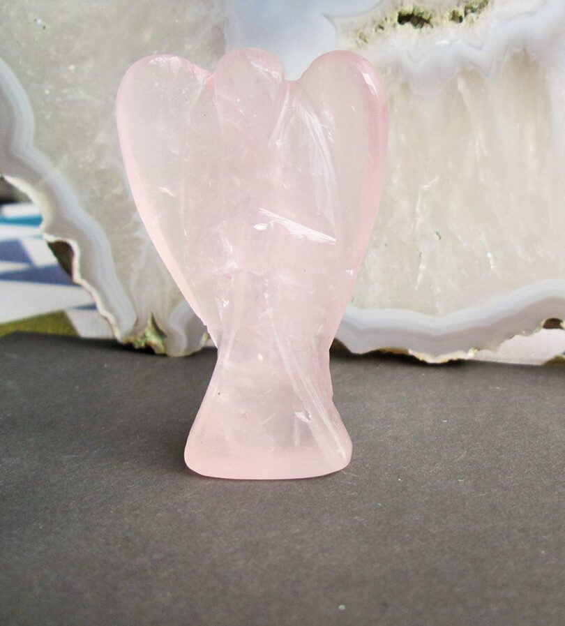 Rose Quartz Crystal Angel | Rose Quartz Crystal Energy Angel | 50mm Crystal Angel | Healing Crystal | Gift Energy Angel - Image 5