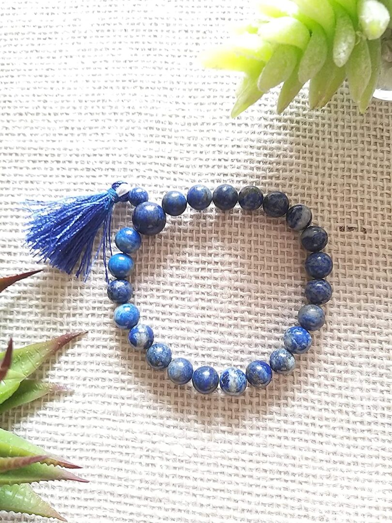 Lapis Lazuli Crystal Bracelet | Natural Lapis Lazuli Bracelet | Crystal Bracelet | Healing Crystal | Meditation | Gift Crystal Bracelet