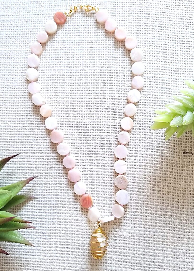 Rose Quartz Pendant Necklace | Rose Quartz Pendant Necklace | Healing Stone | Meditation | Gift Amethyst Crystal Energy Necklace - Image 2