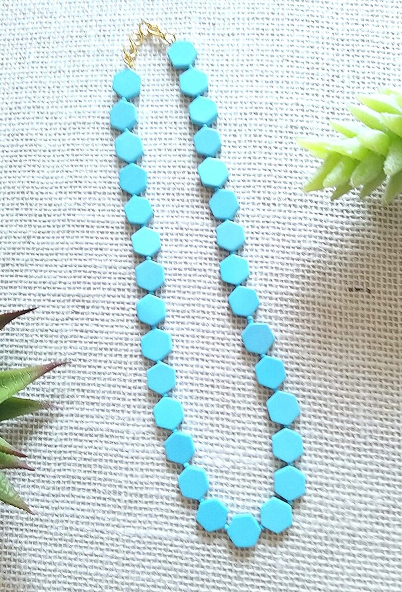 Turquoise Crystal Necklace | Natural Turquoise Necklace | Crystal Necklace Jewelery | Healing stone | Gift Turquoise Crystal Necklace - Image 3