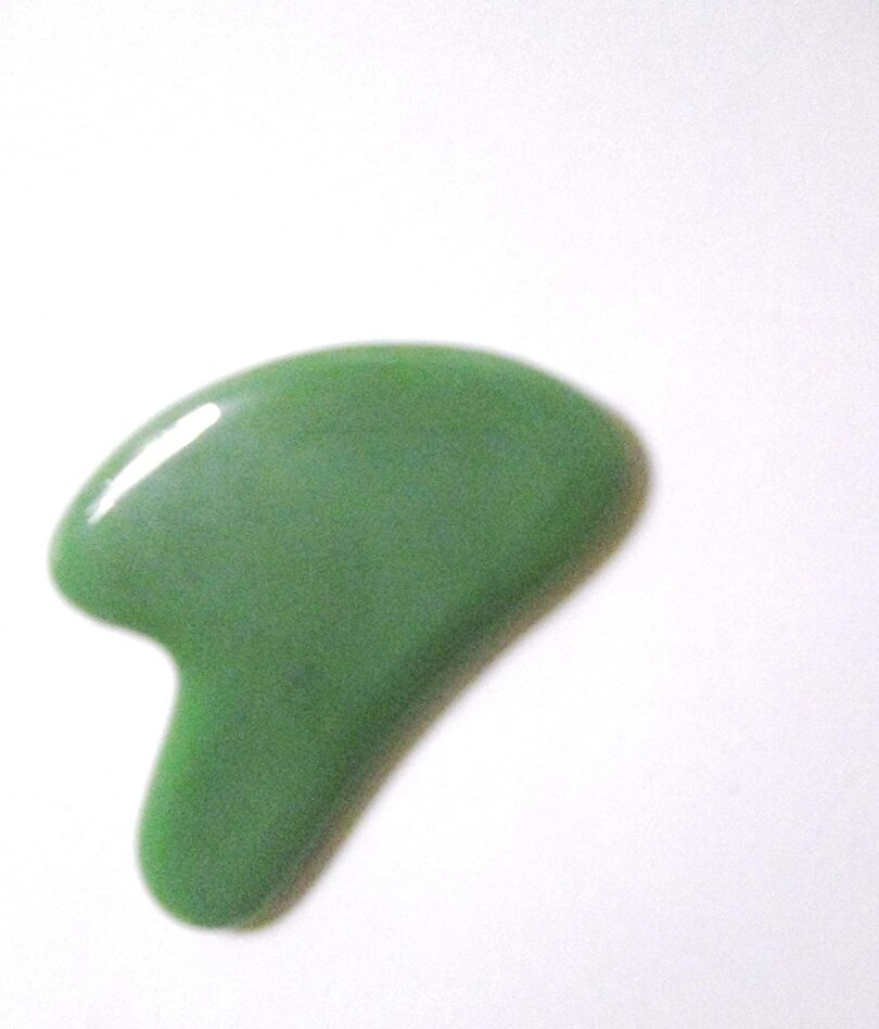 Green Aventurine Gua Sha Massage Tool | 75mm Crystal Massage Plate |Handmade Natural Crystal Gua Sha Board| Gift Aventurine Crystal Gua Sha - Image 3