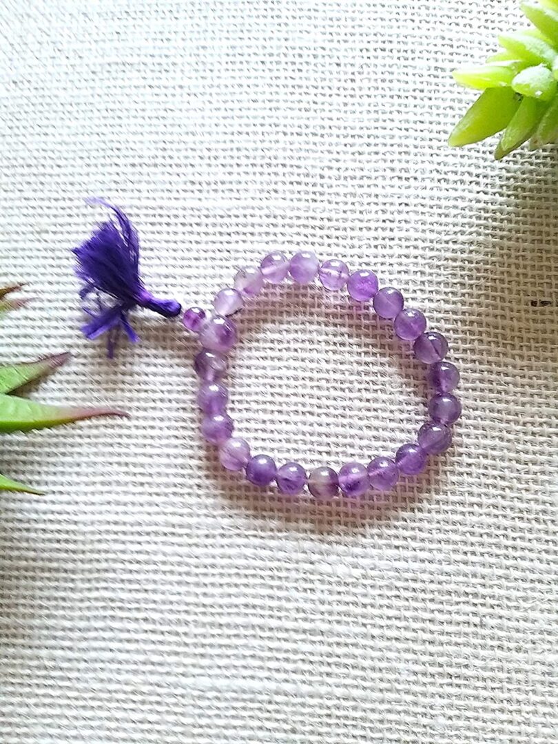 Amethyst Crystal Bracelet | Natural Amethyst Bracelet | Healing Stone | Meditation | Gift Amethyst Crystal Energy Bracelet - Image 3