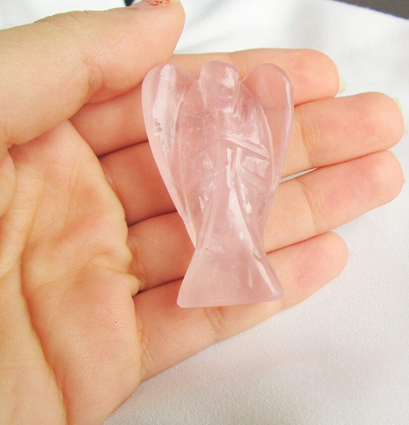 Rose Quartz Crystal Angel | Rose Quartz Crystal Energy Angel | 50mm Crystal Angel | Healing Crystal | Gift Energy Angel