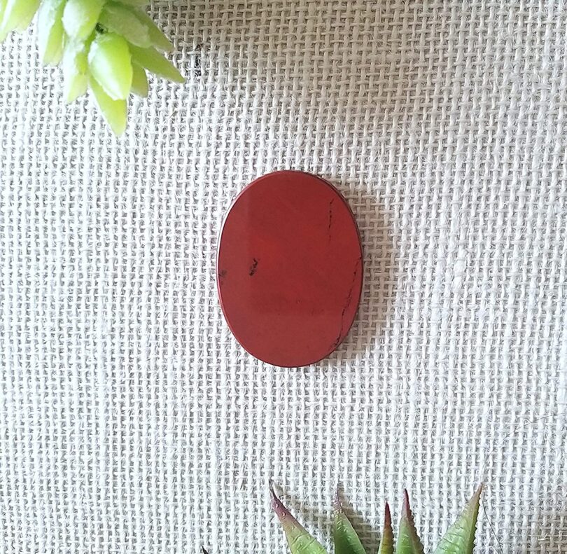 Red Jasper Crystal Cabochon | Red Jasper Crystal Energy Cabochon | 55mm Crystal Cabochon | Healing Crystal | Meditation | Gift Crystal Energy Cabochon - Image 3