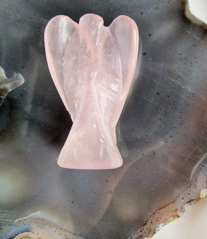 Rose Quartz Crystal Angel | Rose Quartz Crystal Energy Angel | 50mm Crystal Angel | Healing Crystal | Gift Energy Angel - Image 3